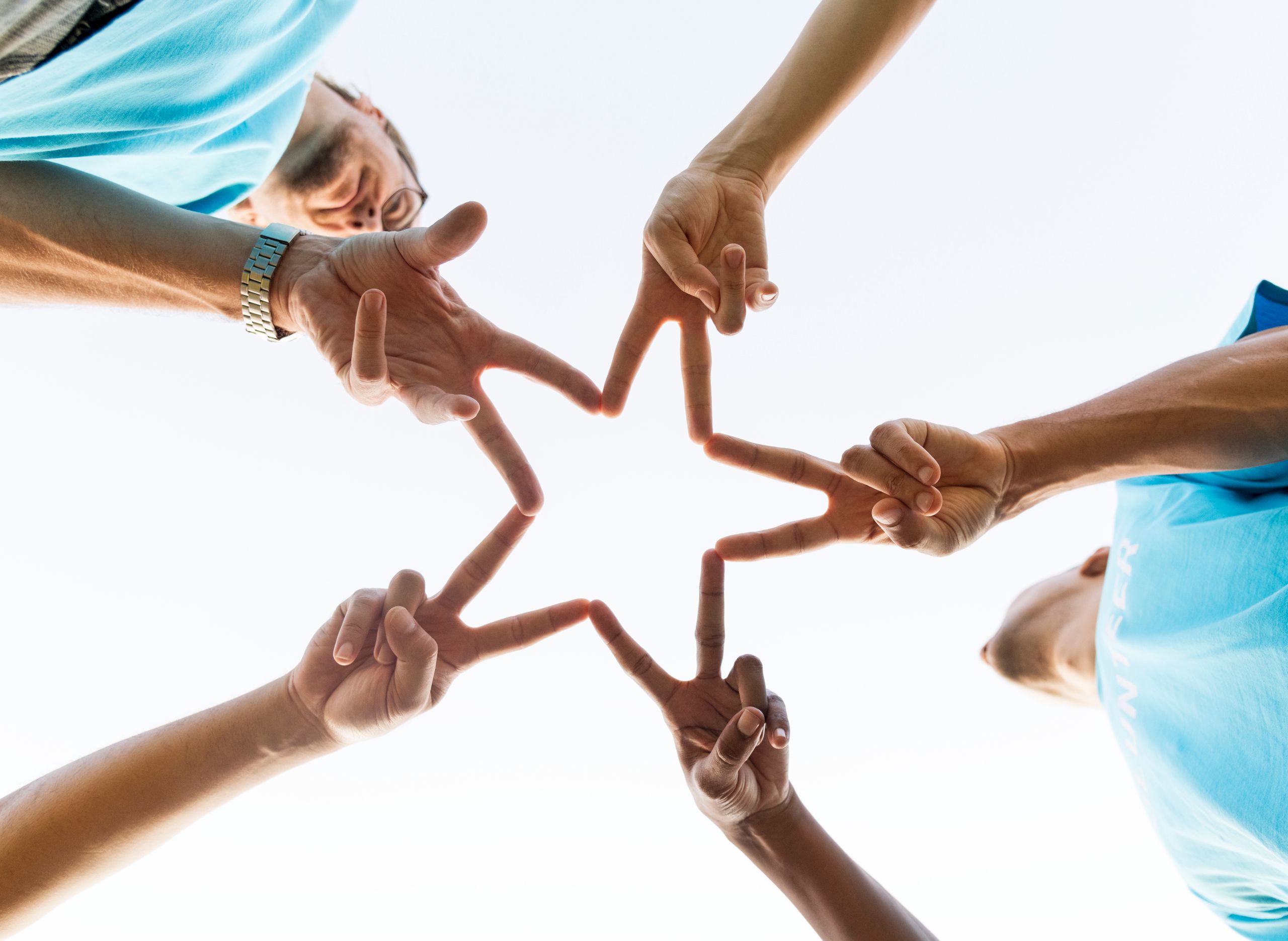 Diverse team of community partners working together